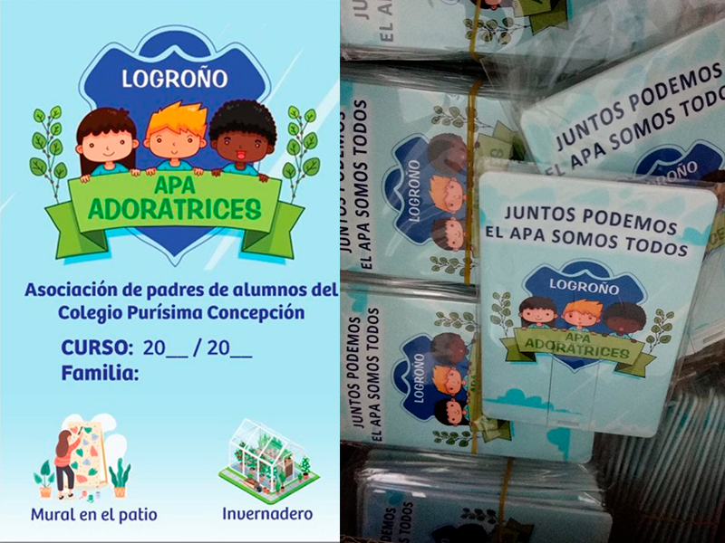 Diseño imagen gráfica APA Adoratrices