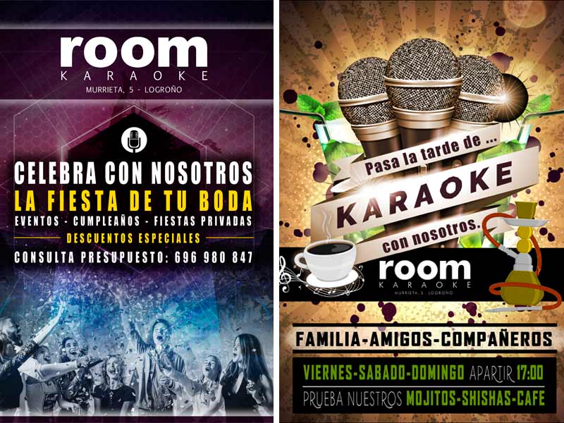 Carteleria para Sala Room Karaoke
