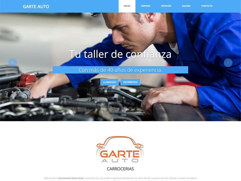 Web para Carrocerias Garte