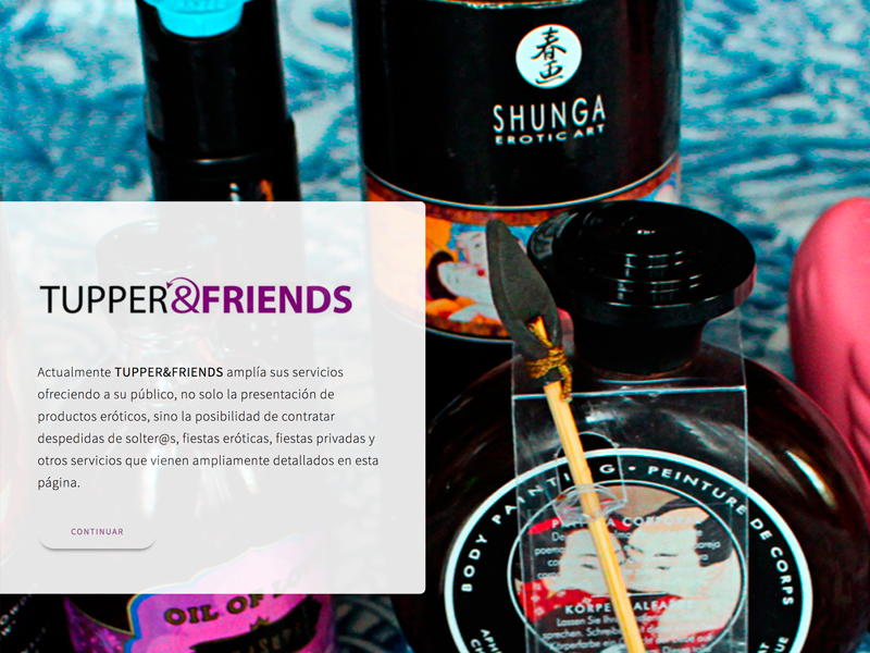 Diseño web para tupperandfriend